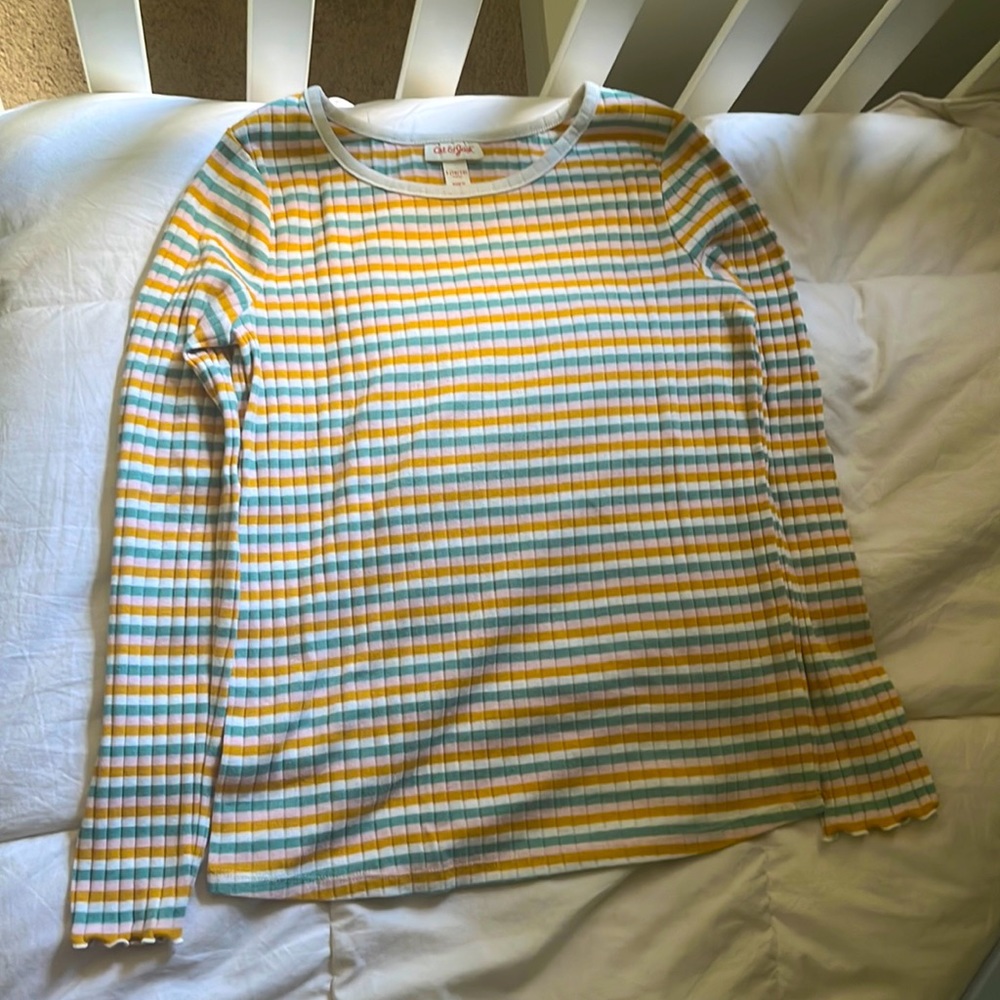Gently used striped Cat and Jack long sleeve shirt